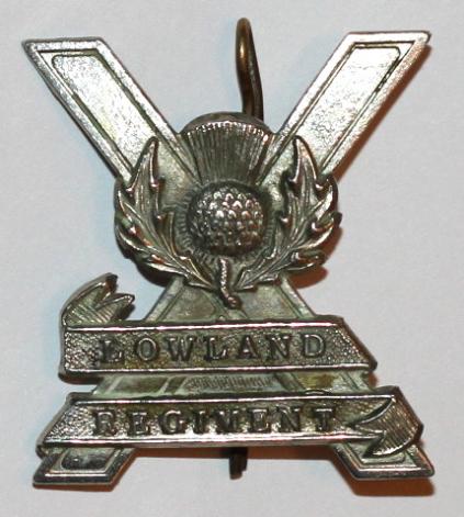 LOWLAND REGIMENT WW2 CAP BADGE
