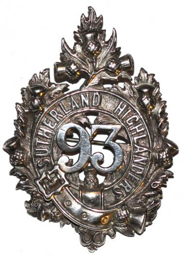 93rd HLDRS ( A & S.H.) OFFICERS PRE TERRITORIAL GLENGARRY BADGE