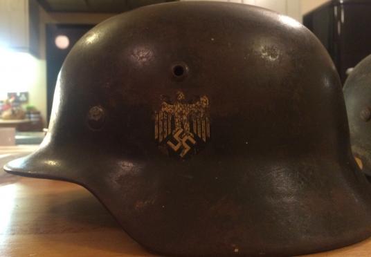 M35 GERMAN ARMY SINGLE DECAL HELMET - Q 66