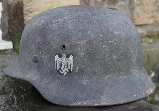 GERMAN M35 SE 68 SINGLE DECAL SAWDUST CAMO HELMET SIZE 68