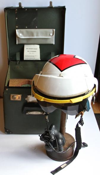 RED ARROWS 1ST SQUADRON LEADERS FLYING HELMET - ATTRIBUTED 