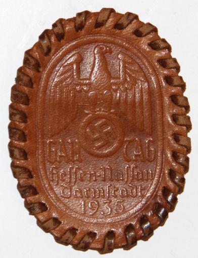 GERMAN 3RD REICH 1935 HESSEN NASSAUGAU TAG DAY BADGE