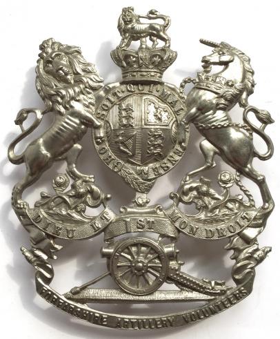 FORFARSHIRE ARTILLERY VOLUNTEERS HELMET PLATE - 1878 - 1900