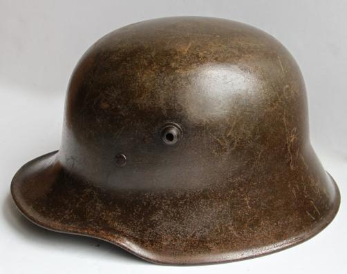 WW1 GERMAN M18 HELMET - UNIT MKD - BELL L - FREIKORPS ?