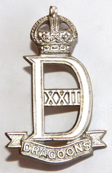 22ND DRAGOONS CAP BADGE 