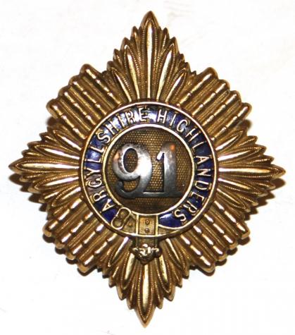 91ST HLDRS OFFICERS SHAKO BADGE