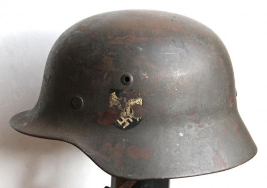 GERMAN WW2 M35 SINGLE DECAL ARMY HELMET NS62 - NAMED