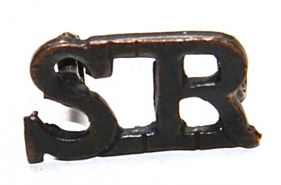 WW1 CAMERONIANS (SCOTTISH RIFLES)  BLACKENED SHOULDER TITLE