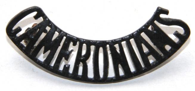 WW2 CAMERONIANS ( SCOTTISH RIFLES ) SHOULDER TITLE