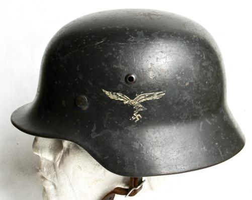 WW2 GERMAN M35 DOUBLE DECAL REISSUE LUFTWAFFE HELMET