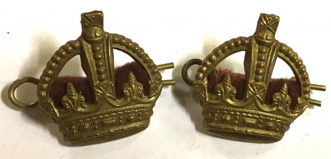 WW1 PAIR OF MAJORS CROWNS