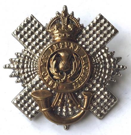 5TH ROYAL SCOTS   - OFFICERS CAP BADGE - MARSHALL AITKEN