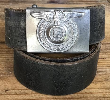 GERMAN WW2 SS BELT & BUCKLE - ASSMANN