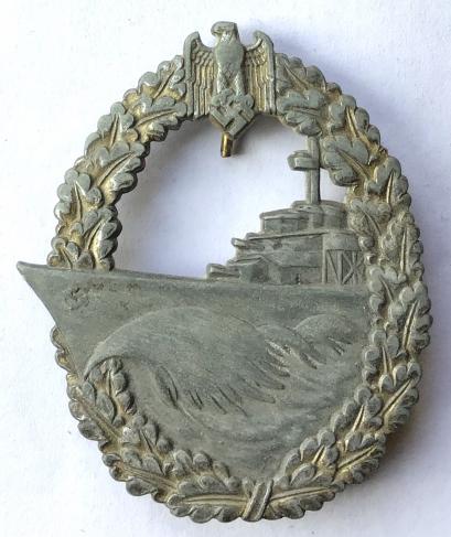 WW2 GERMAN DESTROYER BADGE  - JFS