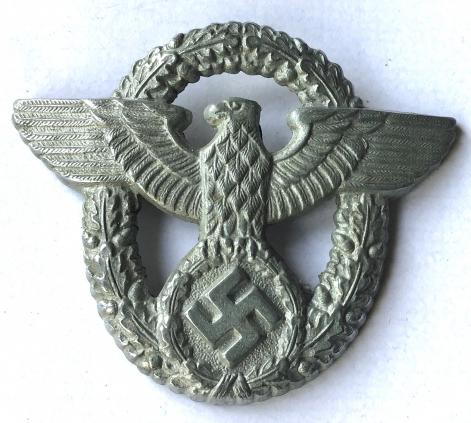 GERMAN WW2 POLIZEI CAP EAGLE - 2ND PATTERN