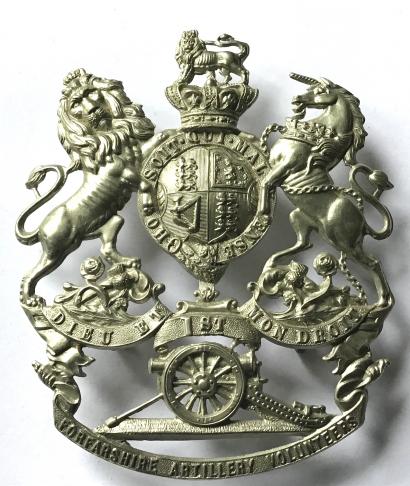 VICTORIAN 1ST FORFARSHIRE ARTILLERY HELMET PLATE