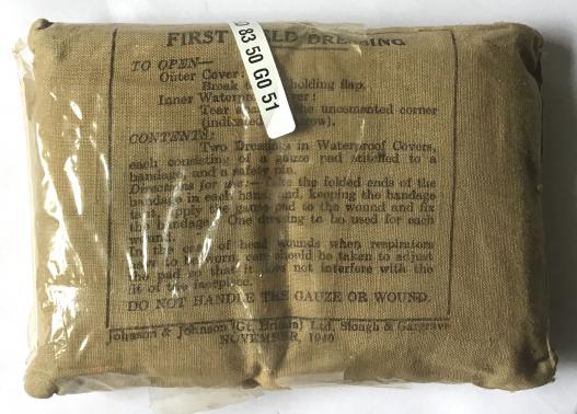 WW2 BRITISH FIELD DRESSING 1940 DTD.