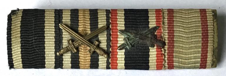 GERMAN WW1 & WW2 - 4 MEDAL RIBBON BAR