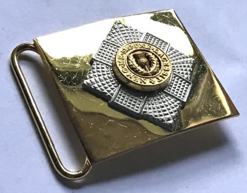 ROYAL SCOTS OFFICERS WAIST BELT PLATE BY FIRMIN