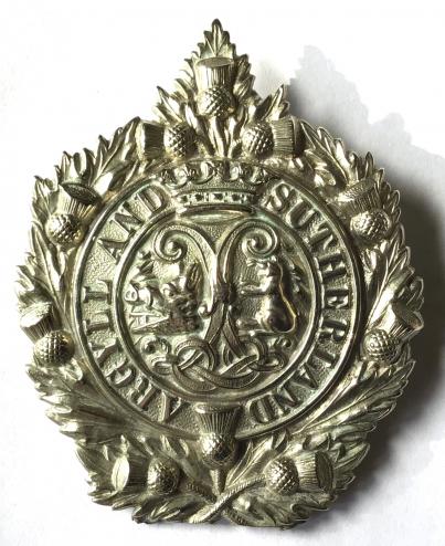 ARGYLL  SUTHERLAND HLDRS. TERRITORIAL EX SCROLL CAP BADGE