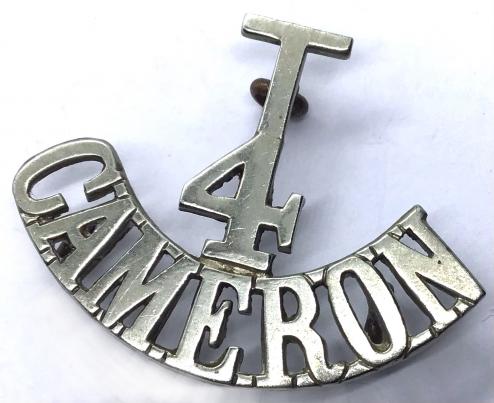 T4 CAMERON HIGHLANDERS TERRITORIAL SHOULDER TITLE