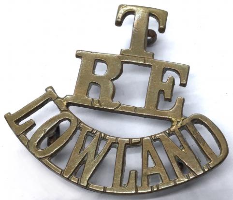 SCOTTISH ROYAL ENGINEERS - TRE LOWLAND SHOULDER TITLE