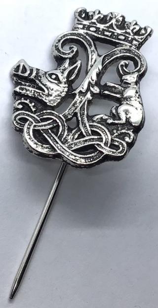 ARGYLL & SUTHERLAND HIGHLANDERS CHROMED - DAY SPORRAN BADGE STICK PIN