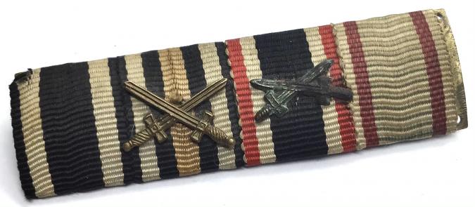 GERMAN WW1 / WW2 - 4 RIBBON MEDAL BAR