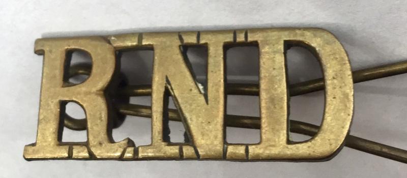 WW1 - RND (ROYAL NAVAL DIVISION) SHOULDER TITLE