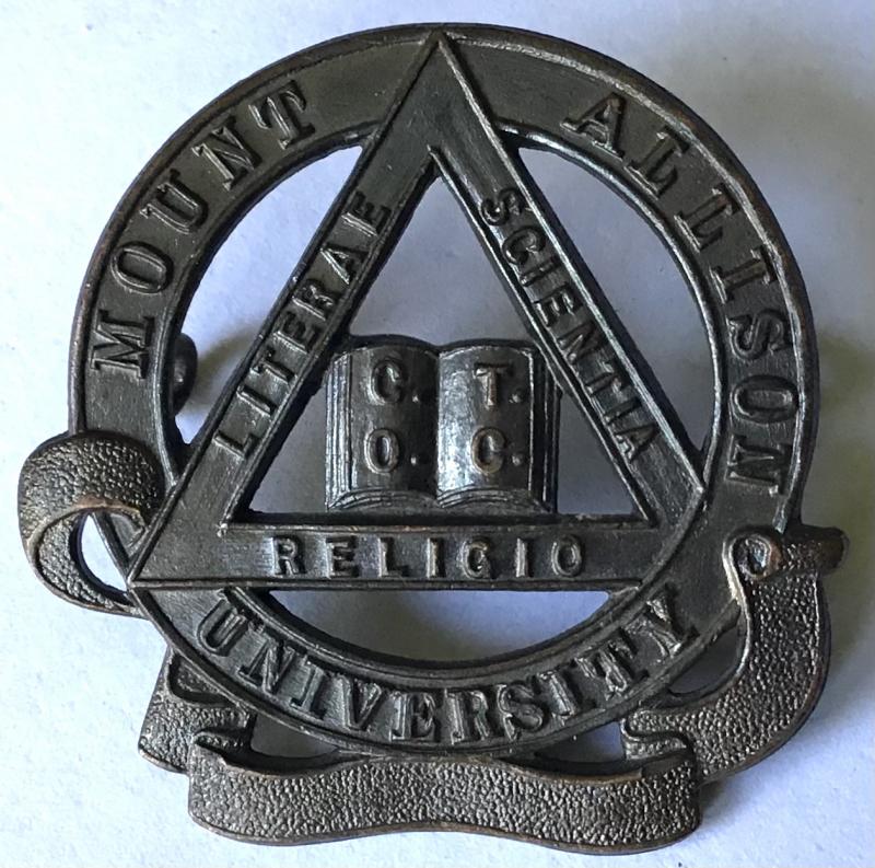 CANADIAN - MOUNT ALLISON OTC CAP BADGE