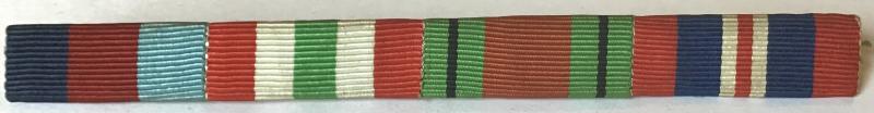 WW2 BRITISH FOUR MEDAL RIBBON BAR