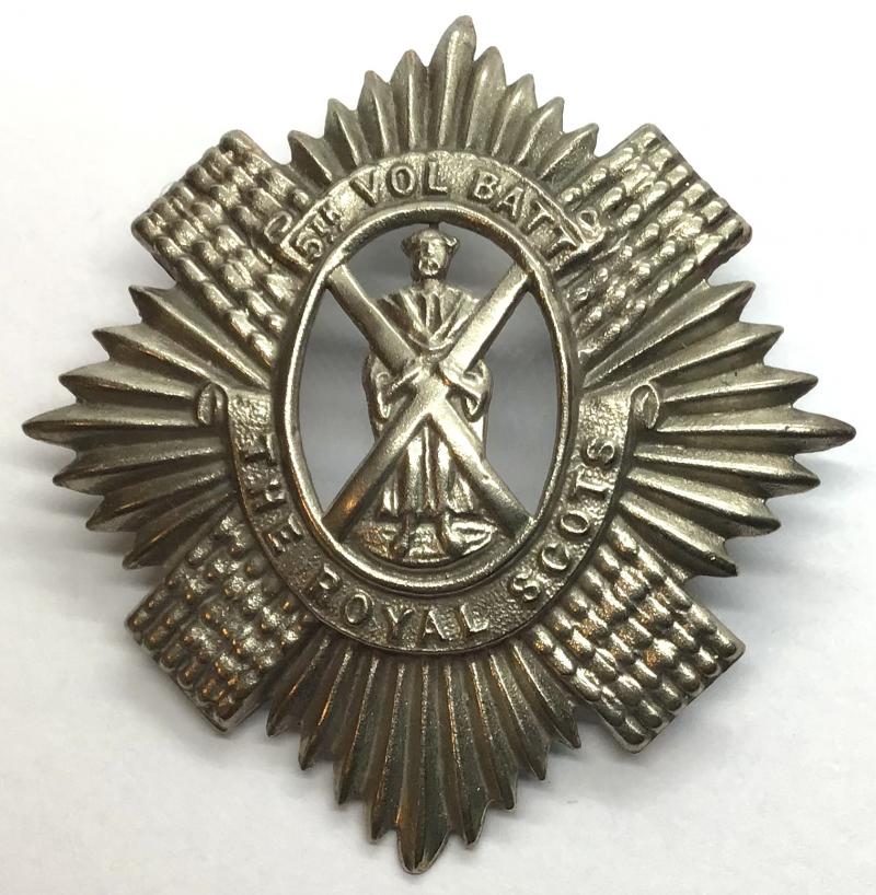 ROYAL SCOTS 5TH VOLUNTEER BTN CAP BADGE