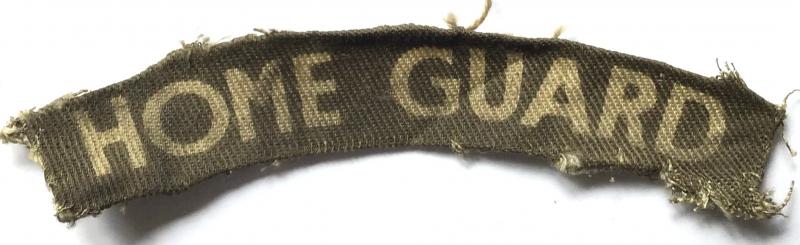 WW2 HOME GUARD PRINTED SHOULDER TITLE