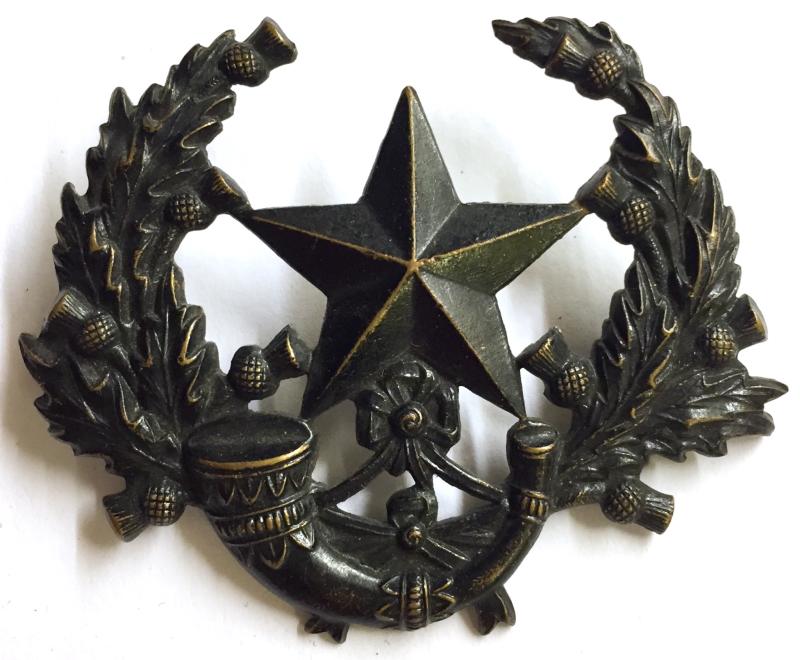 CAMERONIANS (SCOTTISH RIFLES) VICTORIAN OFFICERS CAP BADGE