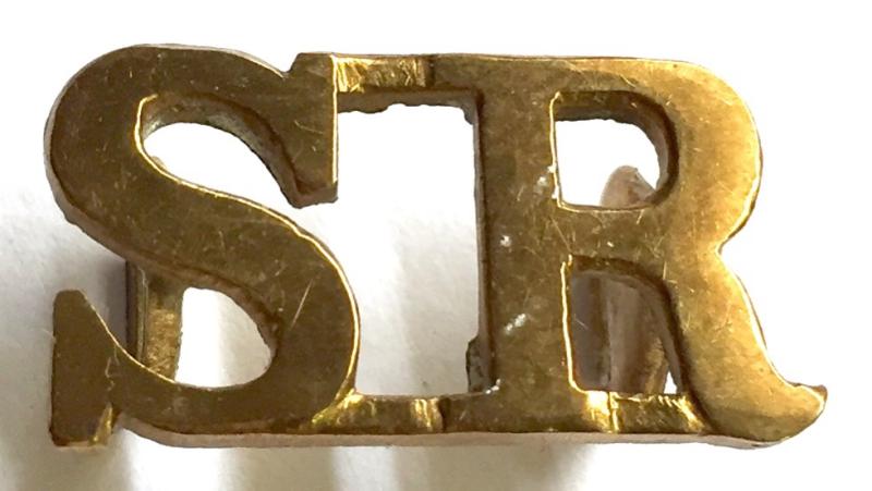 WW1 - SCOTTISH RIFLES (CAMERONIANS) - BRASS SHOULDER TITLE