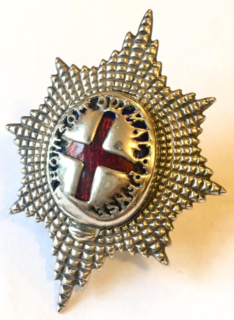 WW1 - COLDSTREAM GUARDS COMMANDING OFFICERS - FIELD SERVICE SILVER CAP BADGE - ATTRIBUTED