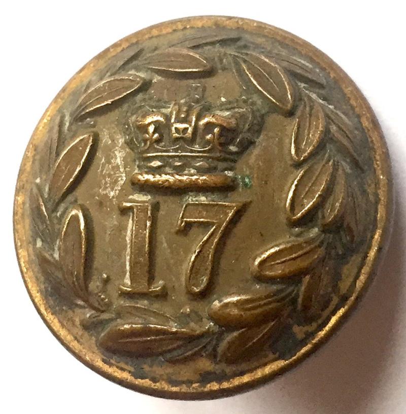 17TH OF FOOT - LEICESTER - LARGE TUNIC BUTTON