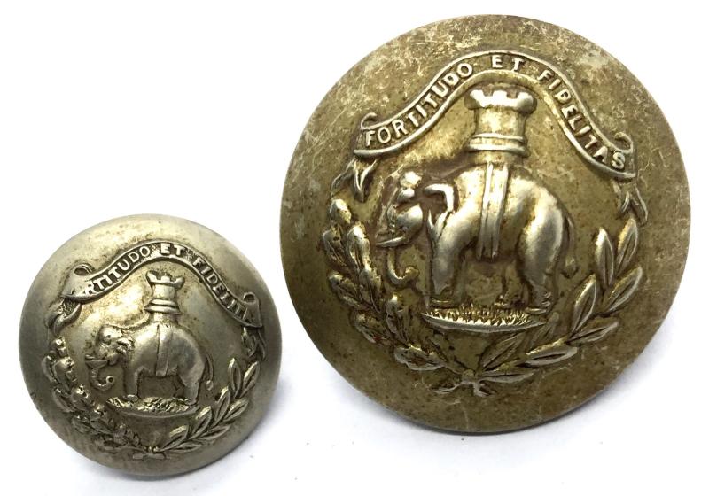 DUNBARTONSHIRE RIFLE VOLS. ( ARGYLL & SUTHERLAND HLDRS. ) LARGE & SMALL BUTTONS