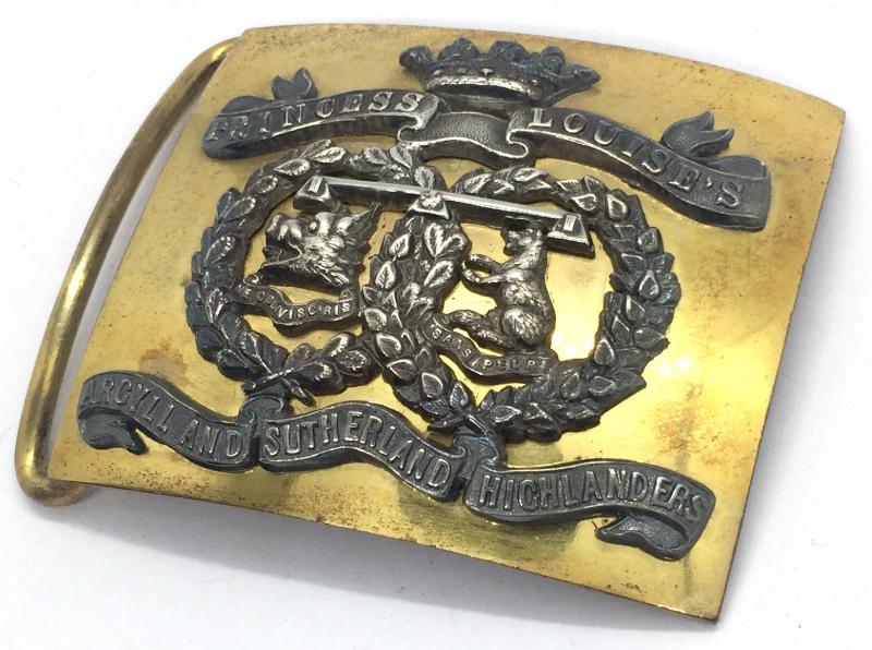 WW1 ARGYLL & SUTHERLAND HIGHLANDERS OFFICERS WAIST BELT PLATE