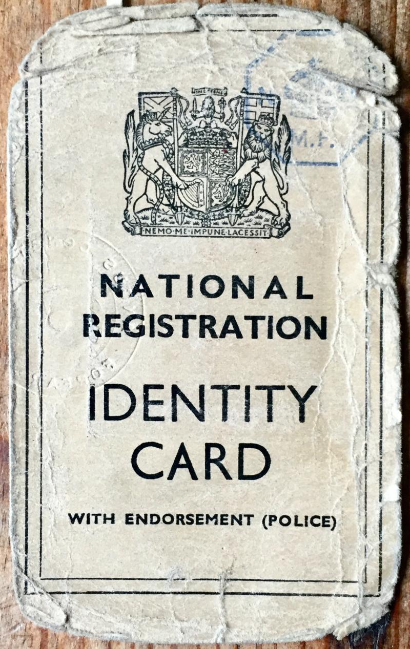 WW2 FORFAR POLICE NATIONAL REGISTRATION IDENTITY CARD