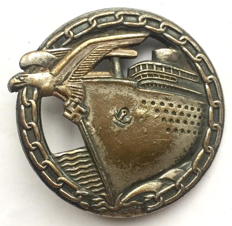 WW2 GERMAN BLOCKADE RUNNER BADGE BY FOERSTER & BARTH