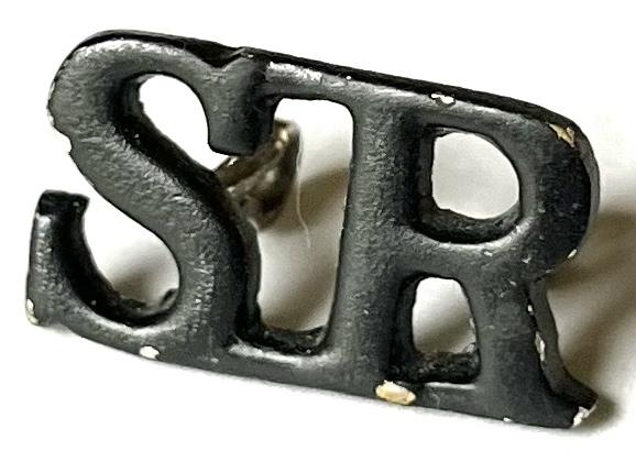 WW1 - S R (SCOTTISH RIFLES / CAMERONIANS) BLACKENED SHOULDER TITLE