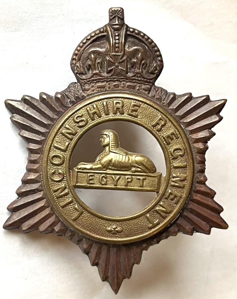 WW1 LINCOLNSHIRE RGT.- BANDMASTERS CAP BADGE