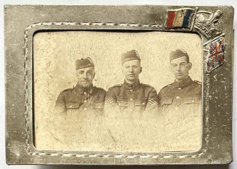 WW1 BLACK WATCH SOLDIERS PHOTO IN PERIOD FRAME
