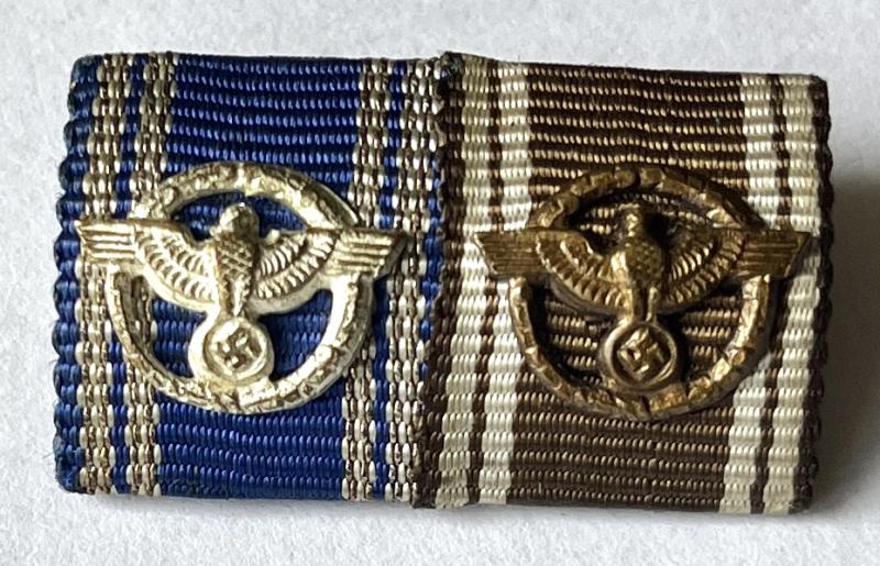 WW2 GERMAN NSDAP 2 MEDAL RIBBON BAR