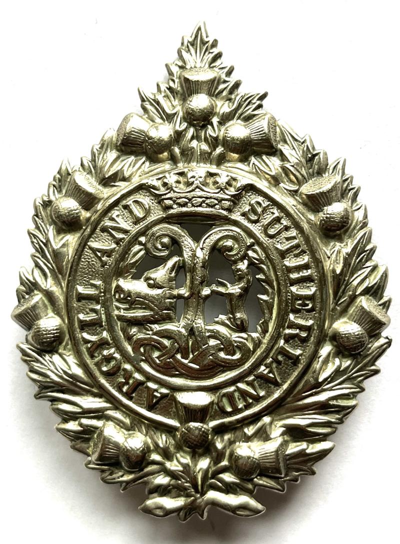 WW1 ARGYLL & SUTHERLAND HLDRS. CAP BADGE