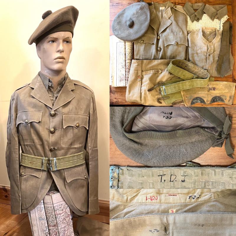 WW2 H.L.I. (HIGHLAND LIGHT INFANTRY) TROPICAL UNIFORM - NORTH AFRICA / ITALY - ATTRIBUTED