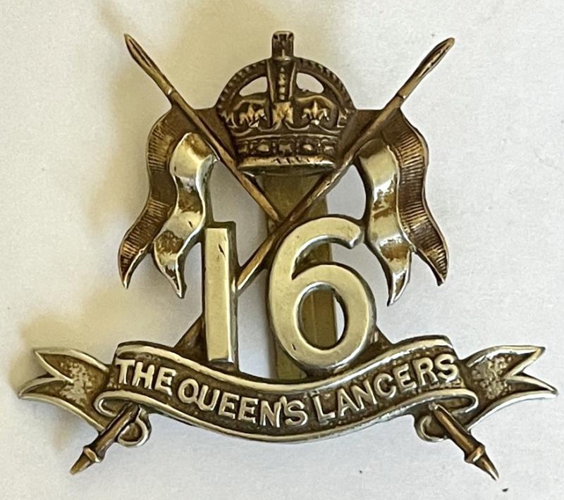 16TH QUEENS LANCERS WW1 CAP BADGE - FIRMIN