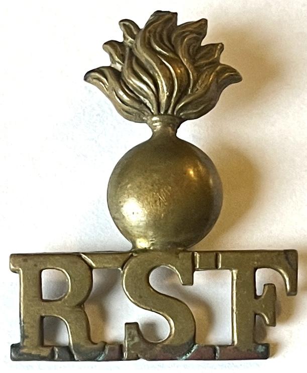 RSF (ROYAL SCOTS FUSILIERS) SHOULDER TITLE