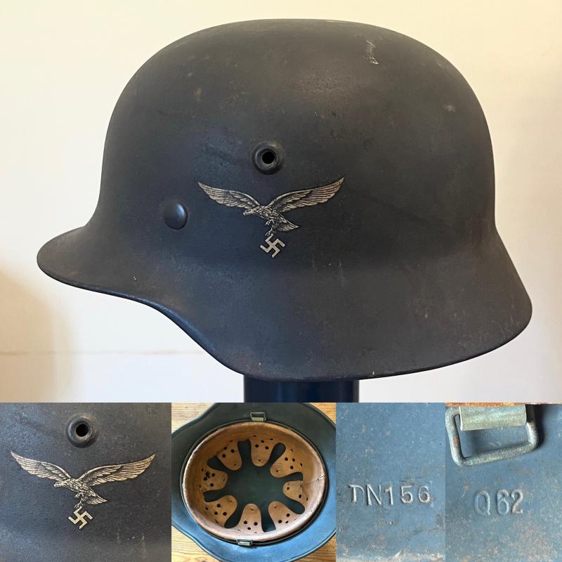 WW2 GERMAN M40 LUFTWAFFE SD HELMET Q62 - UNISSUED